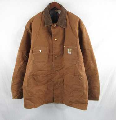 VTG 70s Carhartt Duck Canvas Blanket Lined Chore … - image 1