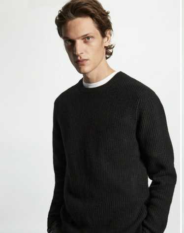 Cos COS Waffle-Knit Pure Cashmere Sweater Black Si