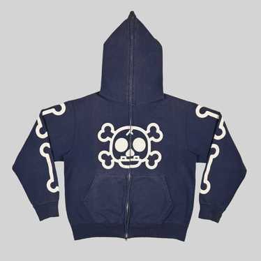 Bape Bape Baby Milo Bone Skull Zip up Hoodie - image 1