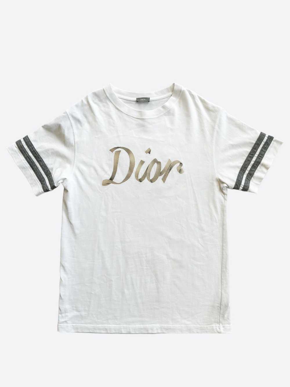 Dior Dior White & Silver 47 Logo T-Shirt - image 1