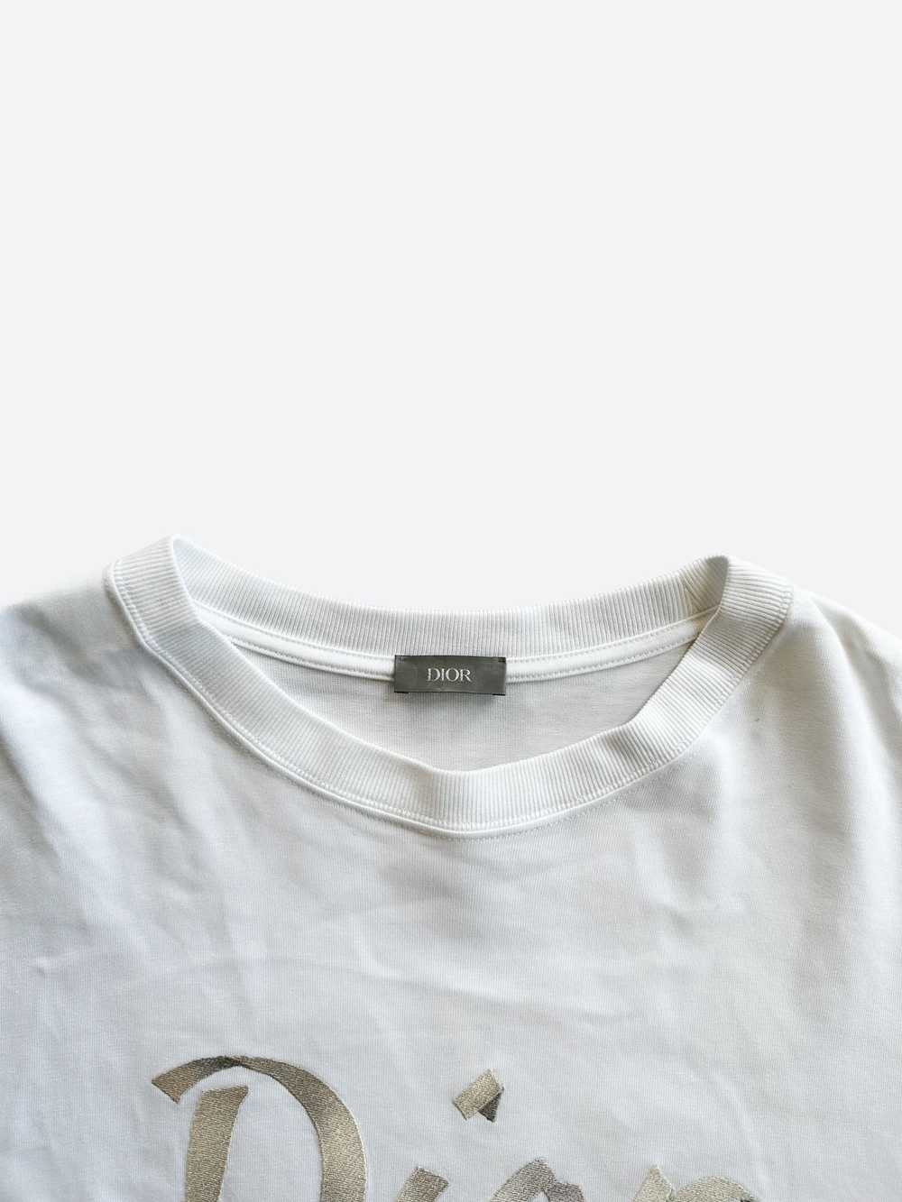 Dior Dior White & Silver 47 Logo T-Shirt - image 3