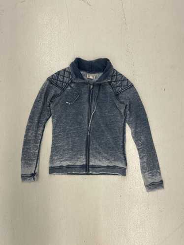 Designer One Star Grey Zip-Up Jacket with Quilted 