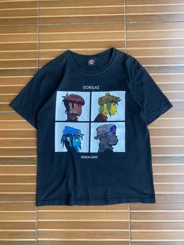 VTG RARE Red Gorillaz Shirt Demon offers Days 2-D 2000s Rock Music Sz Medium 19pit2pit