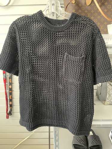 Stussy Stussy crochet knit t-shirt pocket black - image 1