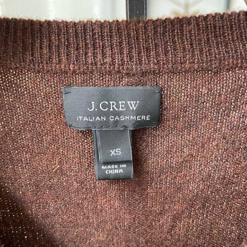 J.Crew J.Crew Men’s 100% Italian Cashmere Brown V… - image 5