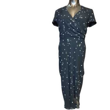 Other DAVID WARREN Womens 6 Black Polka Dot Faux … - image 1