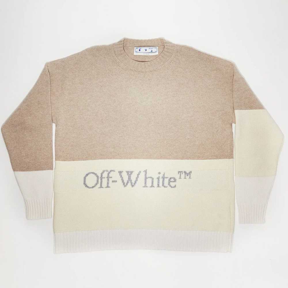 Off-White OFF-WHITE COLOUR BLOCK KNITTED CREWNECK… - image 1