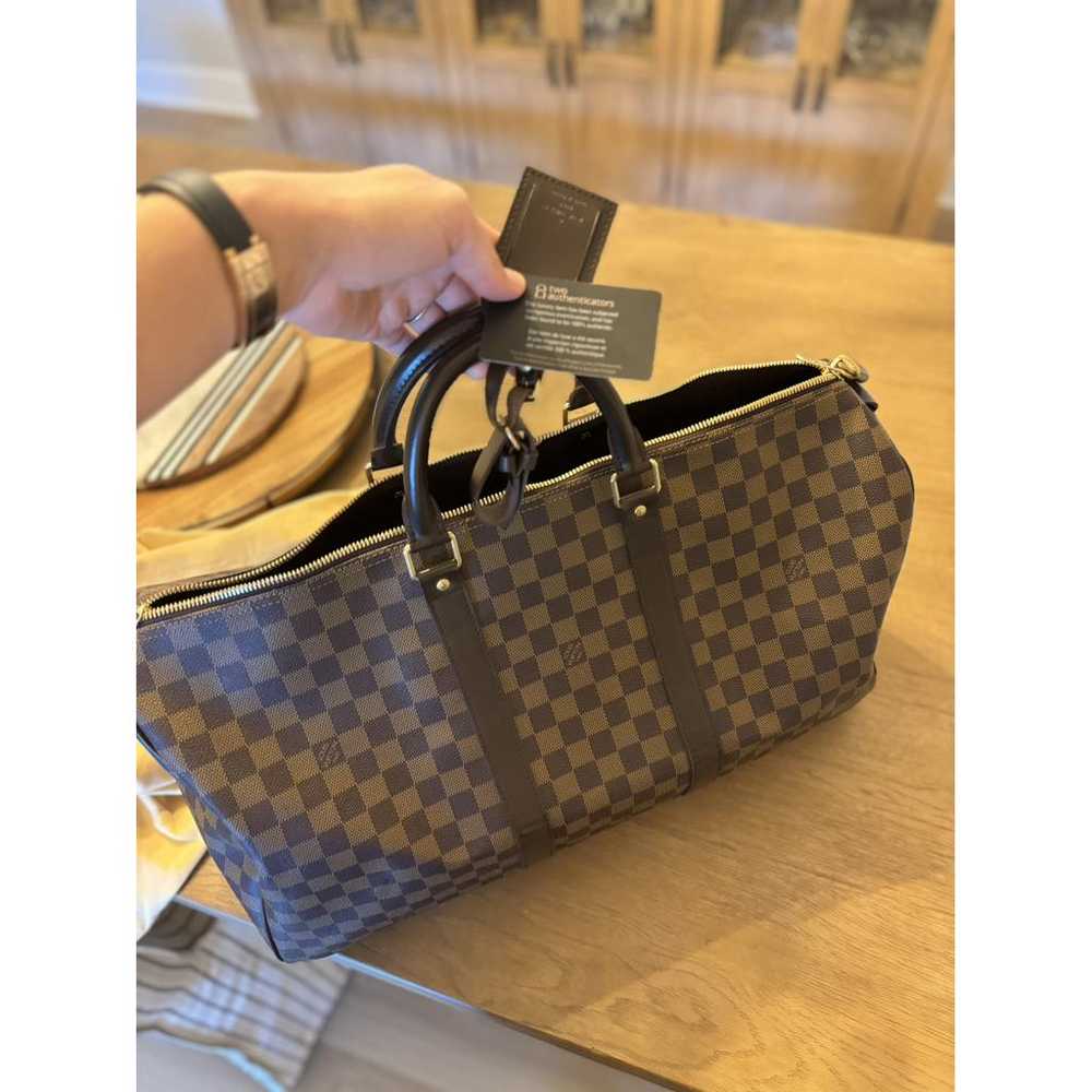 Louis Vuitton Keepall leather travel bag - image 9