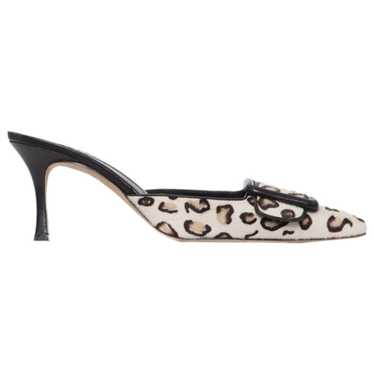 Manolo Blahnik Maysale pony-style calfskin heels - image 1