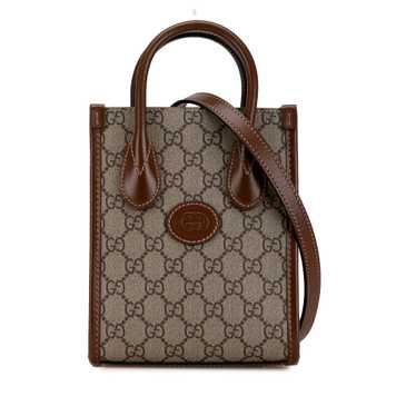 Brown Gucci Mini GG Supreme Interlocking G Satchel - image 1