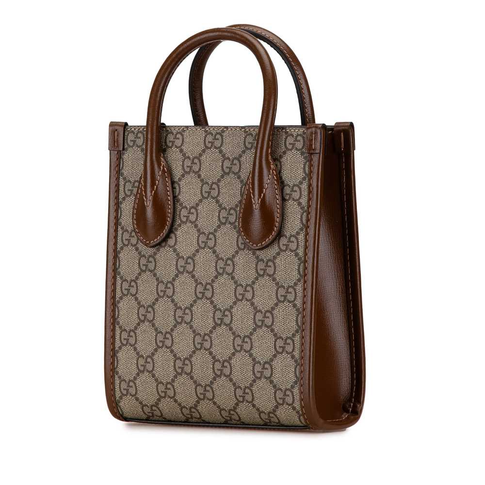 Brown Gucci Mini GG Supreme Interlocking G Satchel - image 2