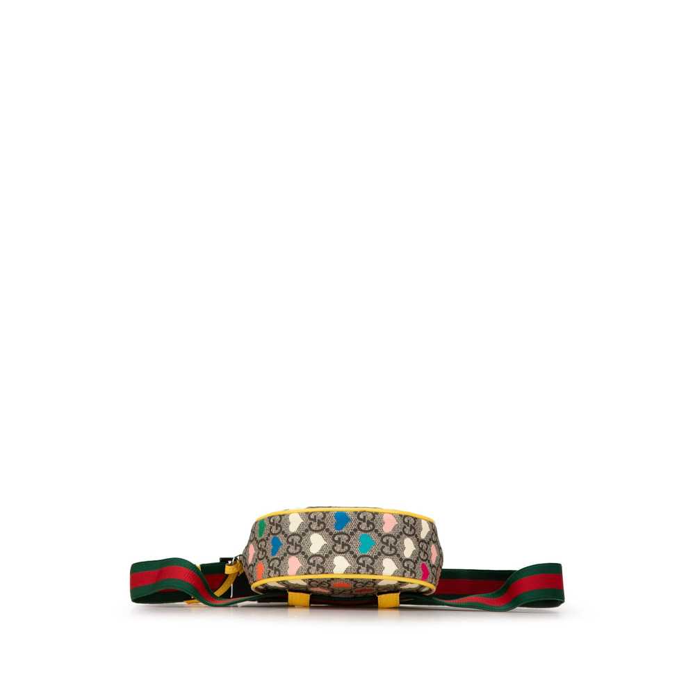 Brown Gucci GG Supreme Kids Hearts Belt Bag - image 3