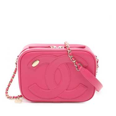 Pink Chanel Lambskin CC Mania Camera Bag