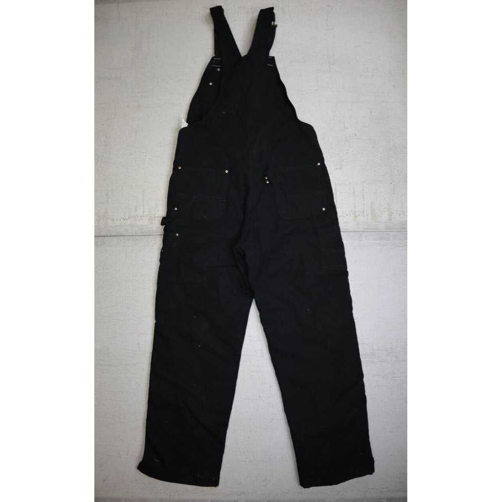 Carhartt Vtg Carhartt Bib Overalls Black Quilt Li… - image 2