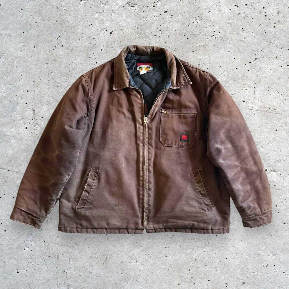 Carhartt × Vintage VTG Tough Duck Washed Lined Sa… - image 1