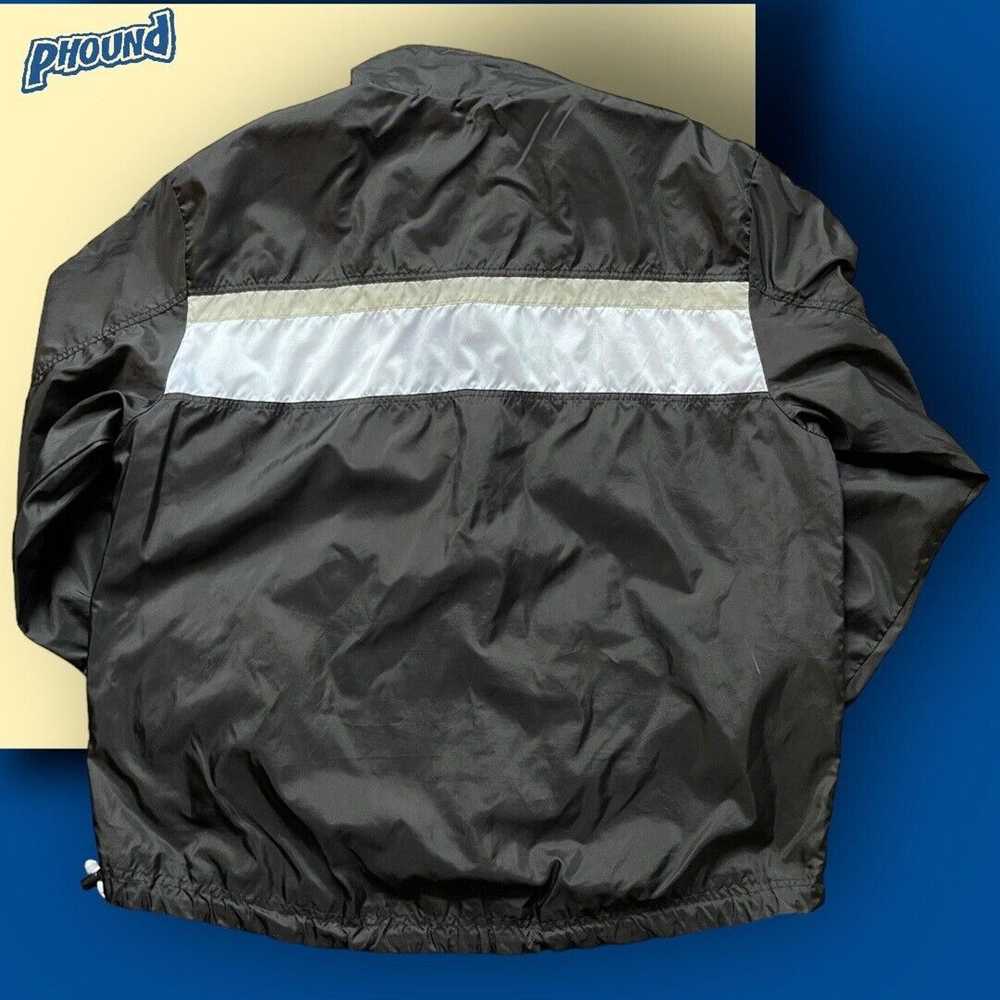 Nike Vtg Nike Nylon Jacket Logo 90s Y2K Black Men… - image 2