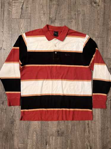 Kani × Vintage Kani Gold Striped Collared Polo Red