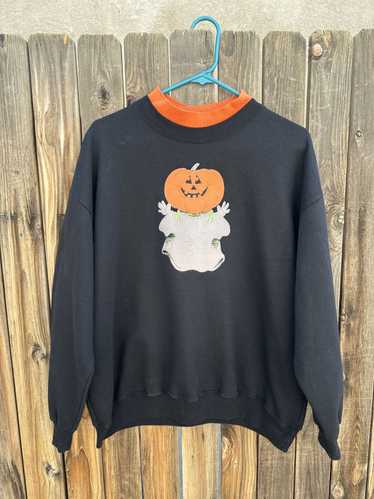 Streetwear × Vintage Pumpkin Ghost crewneck