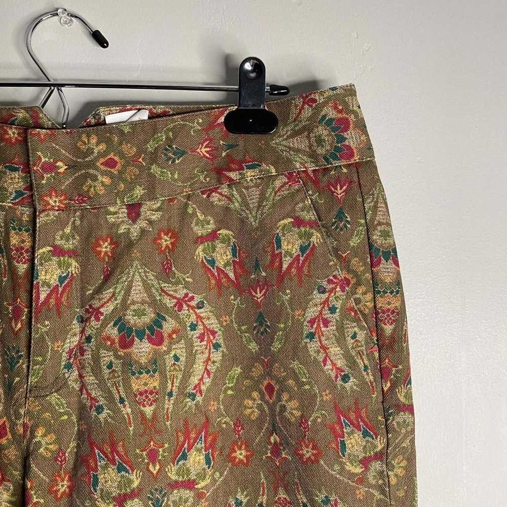 Vintage Y2k Vintage Liz Claiborne Floral Brown Pa… - image 3