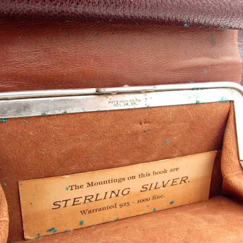 Antique Sterling and Leather Purse Wallet - image 5