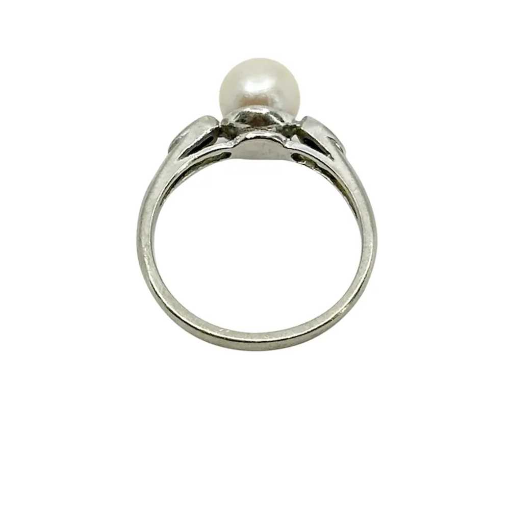 Modernist White Diamond Japanese Saltwater Akoya … - image 3