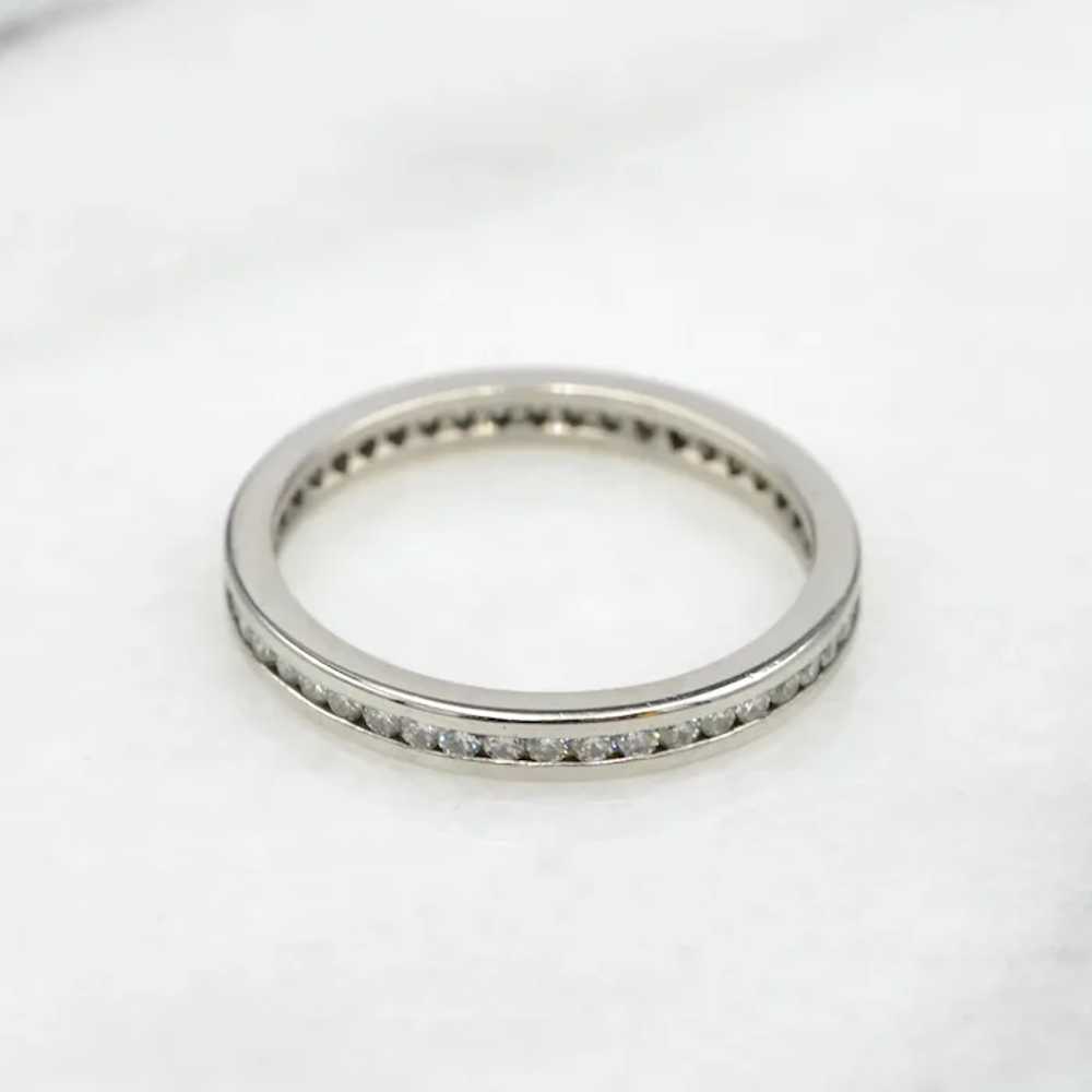 Vintage Platinum and Diamond Band - image 2