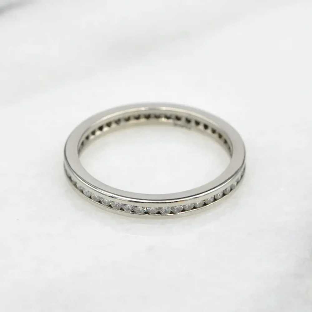 Vintage Platinum and Diamond Band - image 3