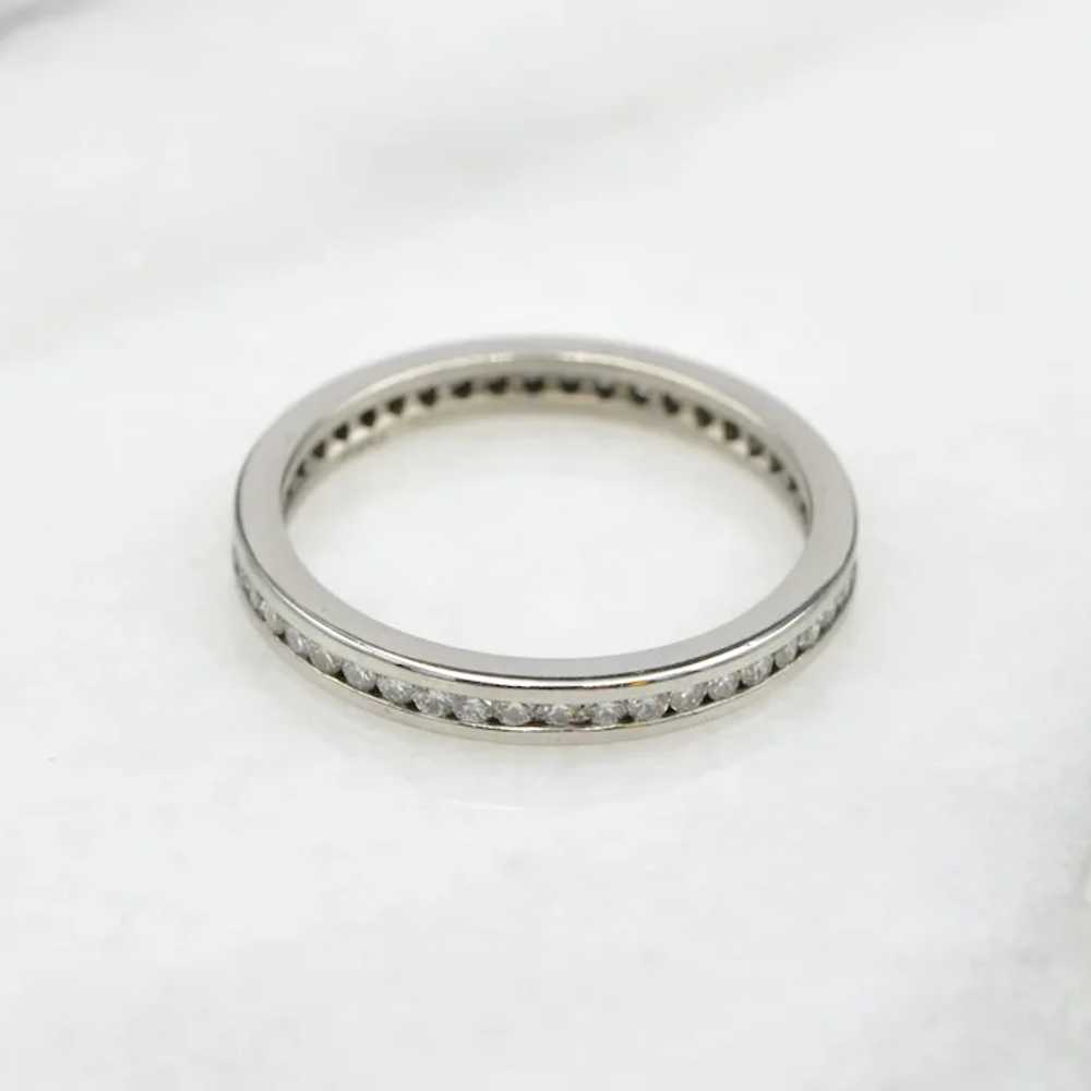 Vintage Platinum and Diamond Band - image 4