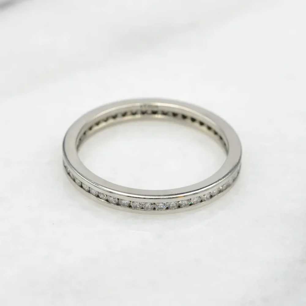 Vintage Platinum and Diamond Band - image 5