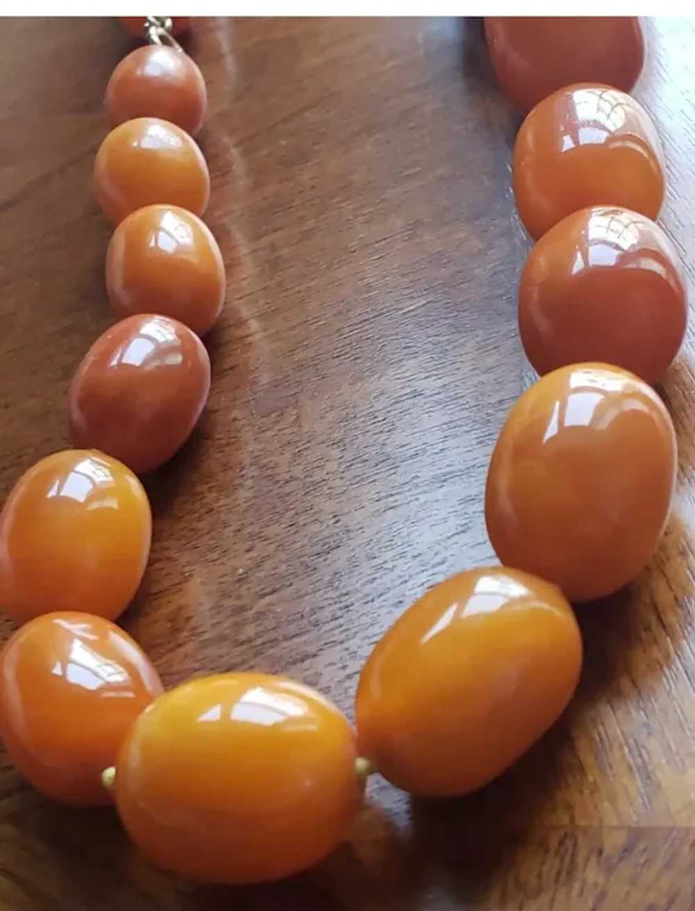 Huge Natural Butterscotch Eggyolk Amber  Necklace… - image 7