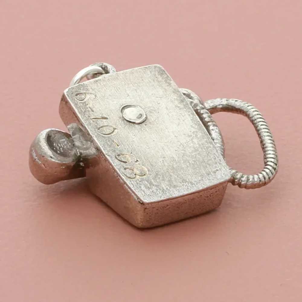 Sterling Silver Vintage 3D Push Button Telephone … - image 3