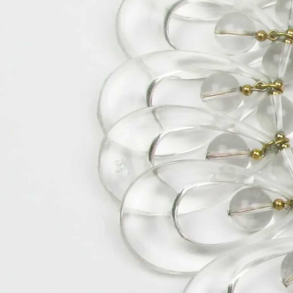 Rare CASTLECLIFF Clear Lucite Bib Necklace ~ Stat… - image 6