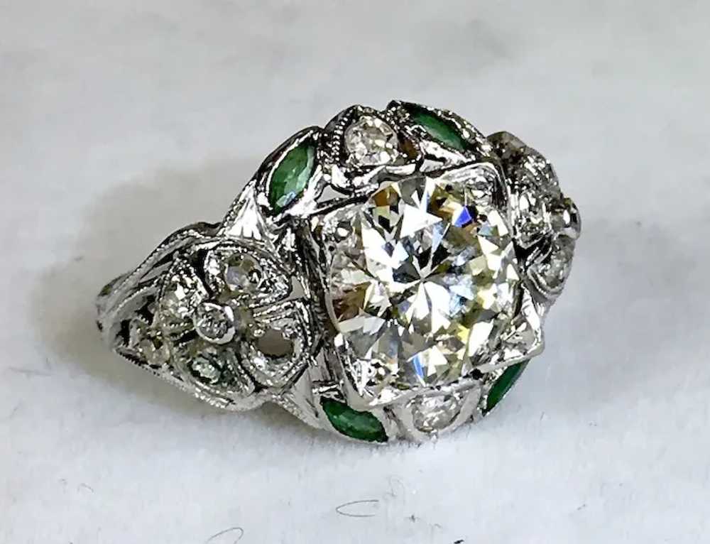 Gorgeous Art Deco Platinum 1.75Ct Diamond Ring - image 10