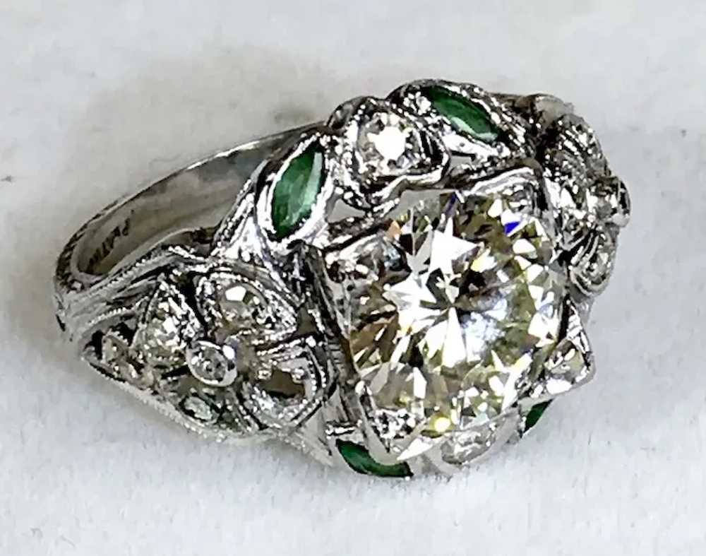 Gorgeous Art Deco Platinum 1.75Ct Diamond Ring - image 11