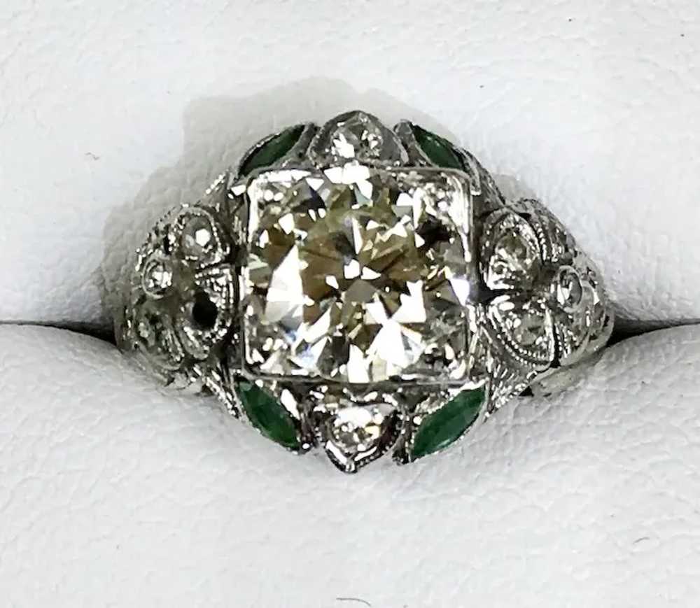 Gorgeous Art Deco Platinum 1.75Ct Diamond Ring - image 2