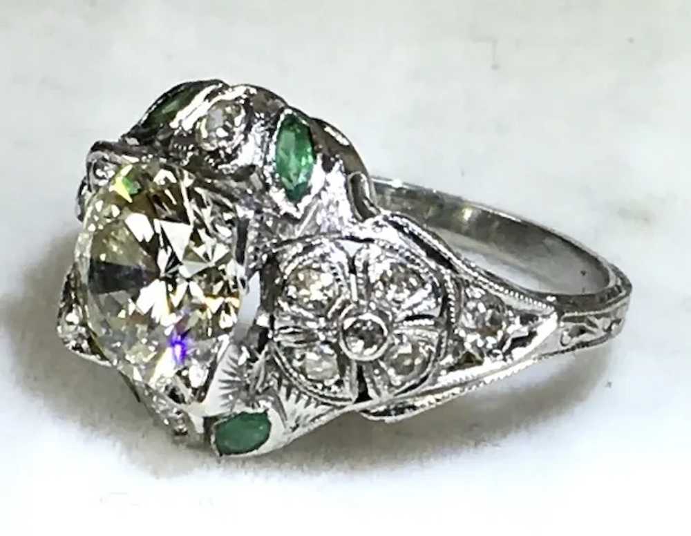 Gorgeous Art Deco Platinum 1.75Ct Diamond Ring - image 5