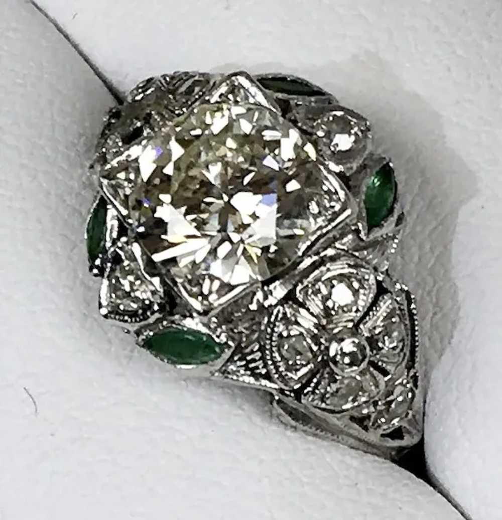 Gorgeous Art Deco Platinum 1.75Ct Diamond Ring - image 6