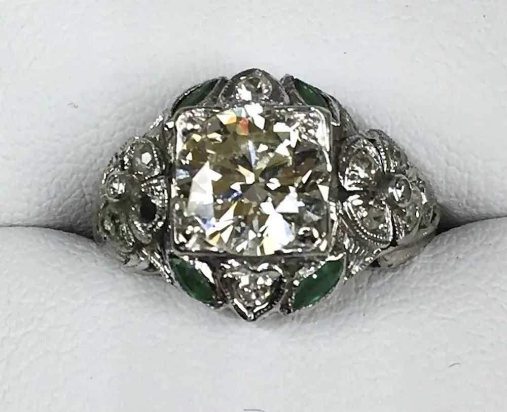 Gorgeous Art Deco Platinum 1.75Ct Diamond Ring - image 7