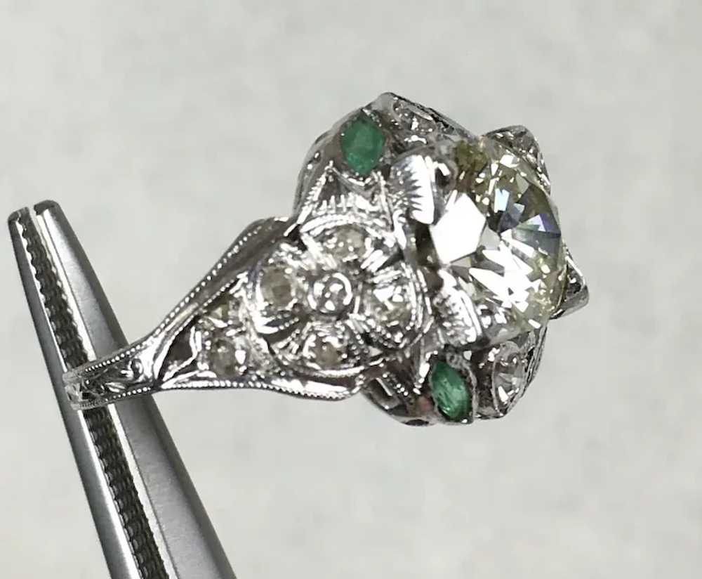 Gorgeous Art Deco Platinum 1.75Ct Diamond Ring - image 9