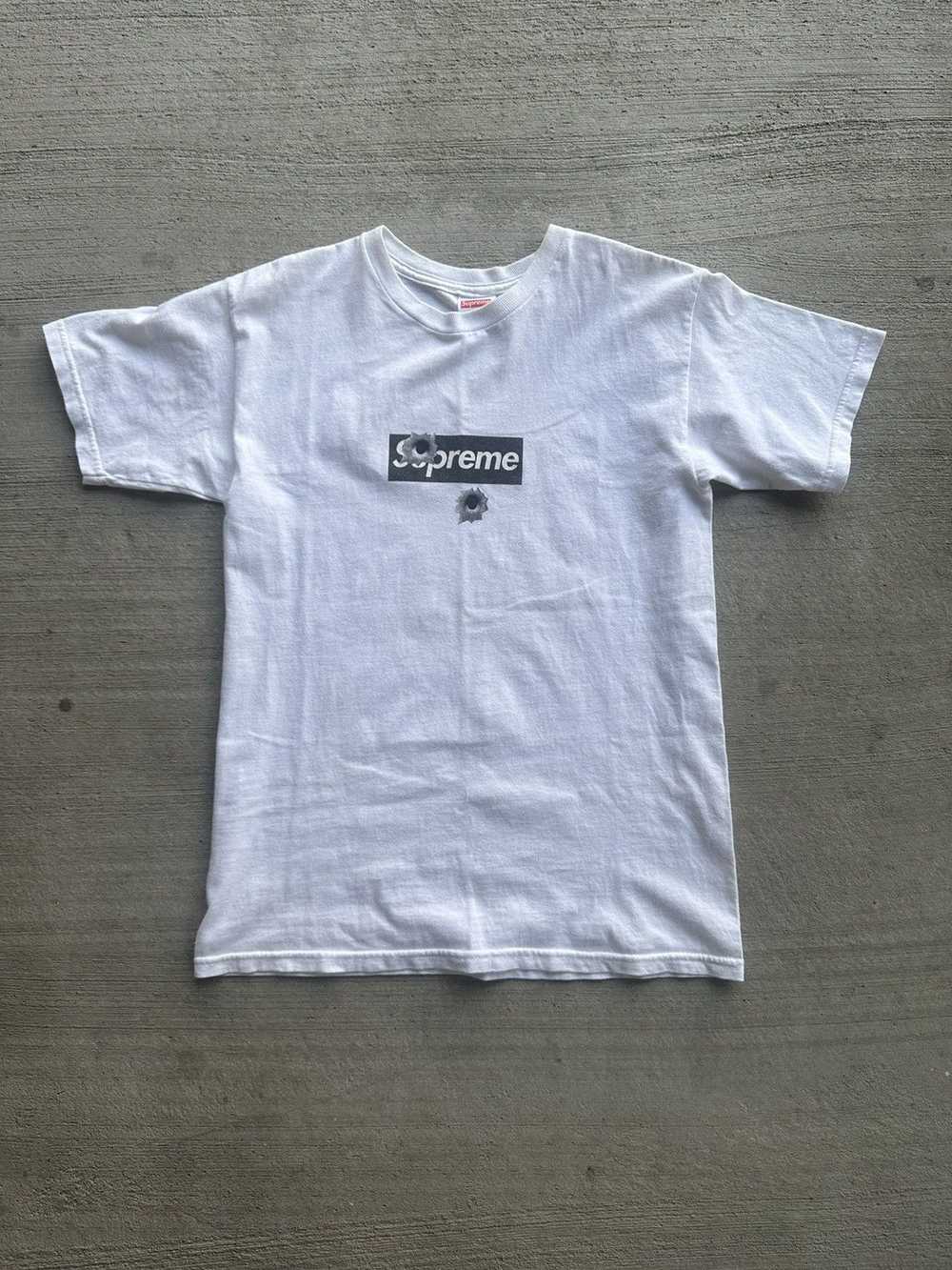 Supreme Supreme Shibuya bullet Holes Box logo Tee - image 8