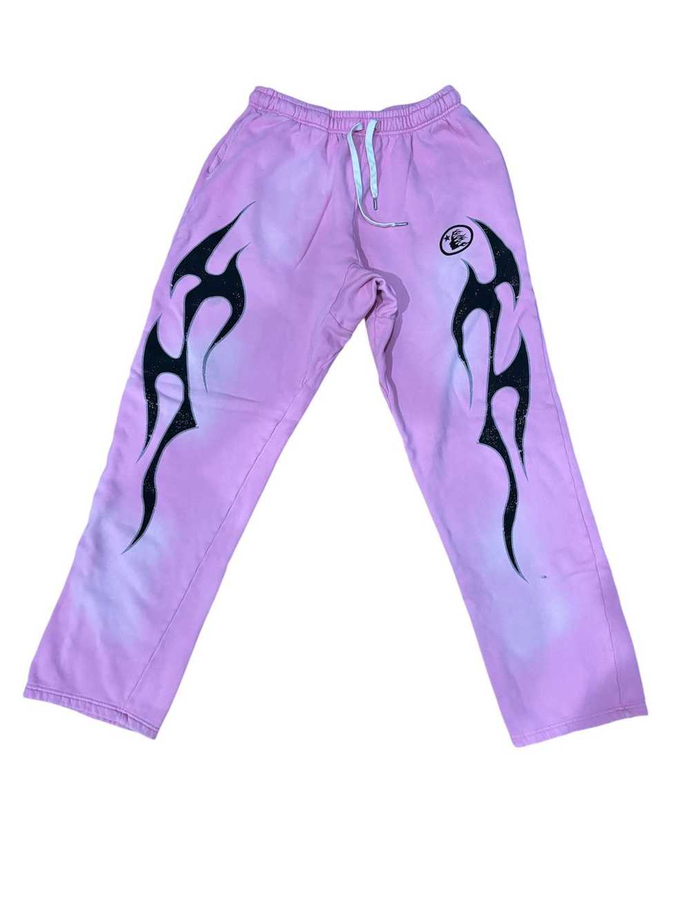 HELLSTAR Hellstar Pink Flame Sweatpants - image 1