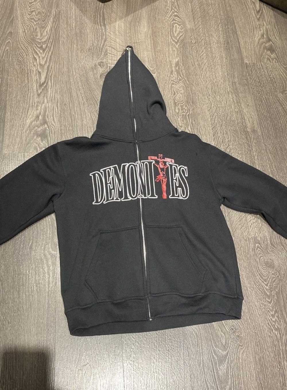 Demonites Full popular Zip Up Hoodie Cream