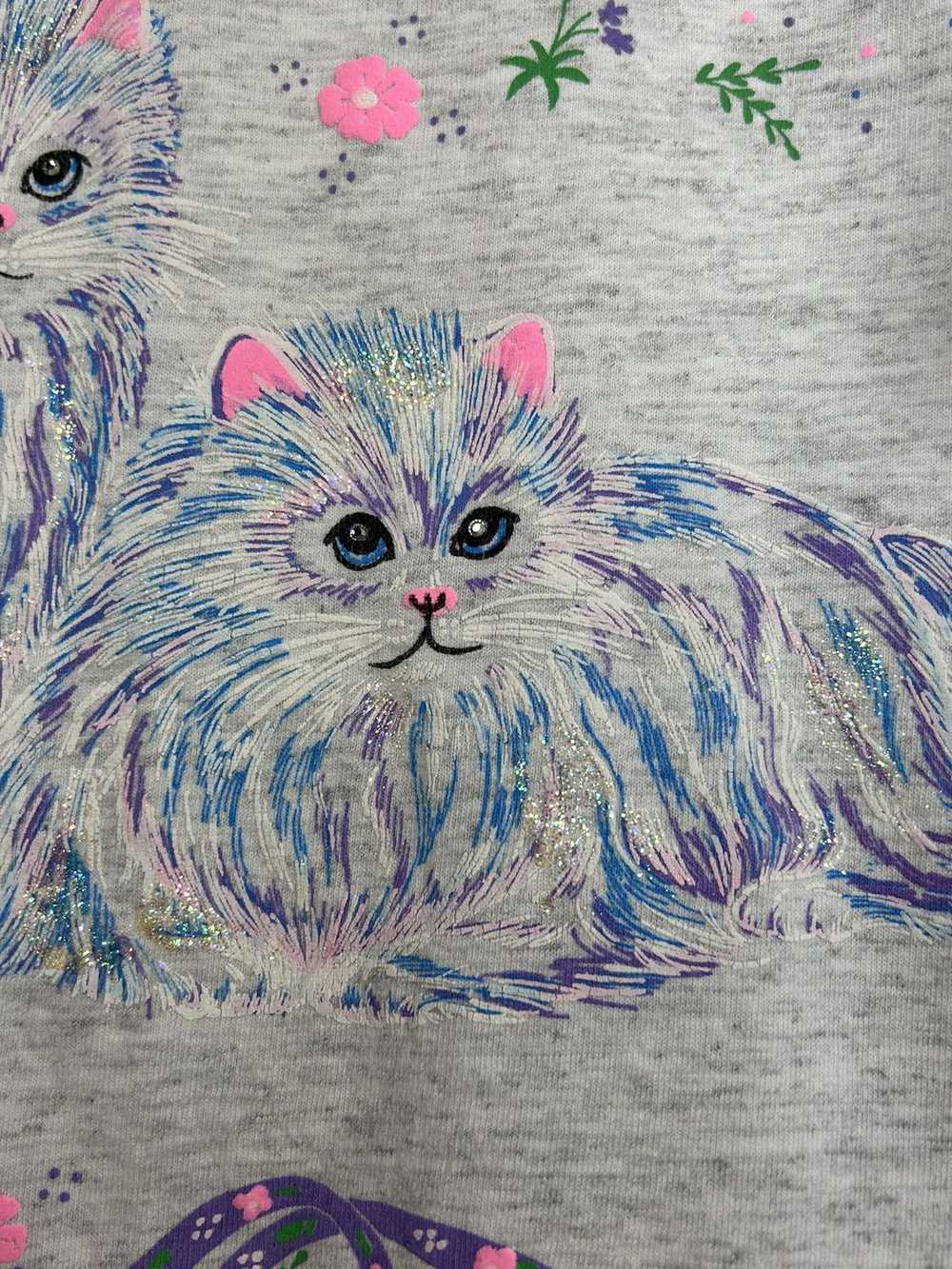 90s Vintage 1990 Beautiful Cats Kitten Embossed T… - image 7