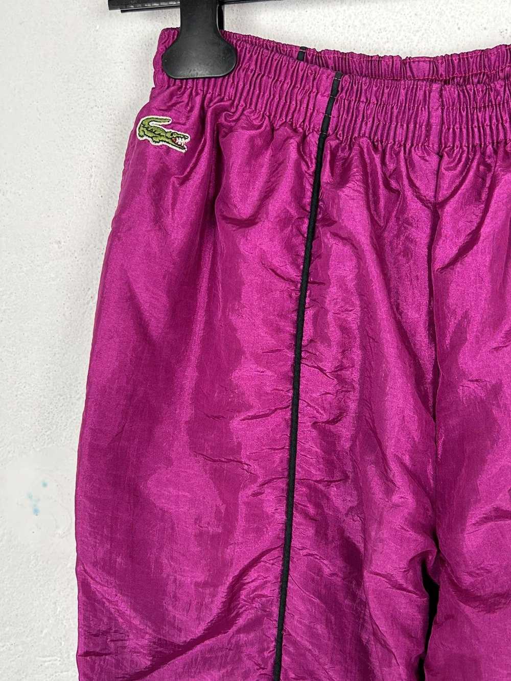 90s Vintage Lacoste Nylon Streetwear Pants In Pink - image 2