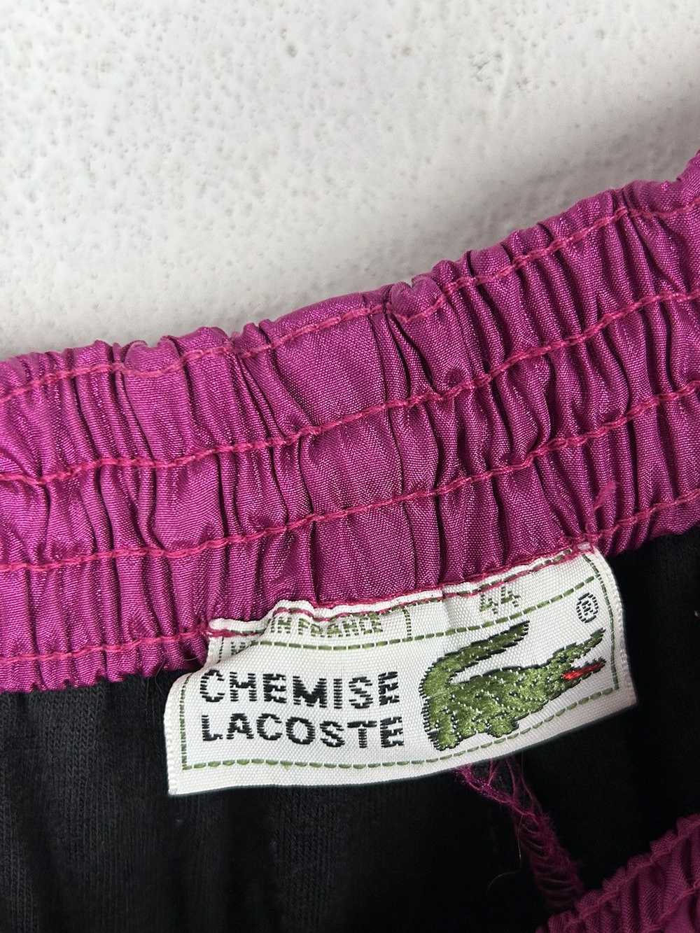 90s Vintage Lacoste Nylon Streetwear Pants In Pink - image 9