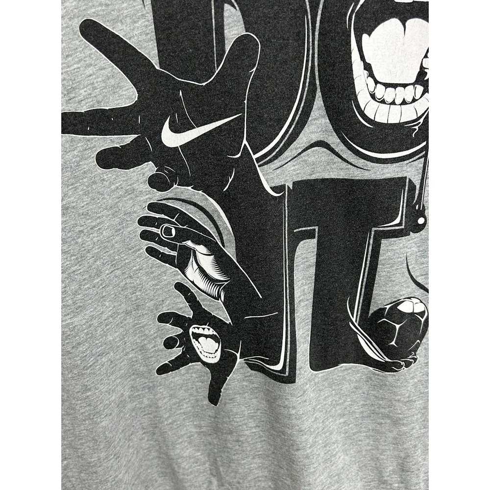 Vintage Nike Crazy Just Do It Logo T-Shirt In Gray - image 3