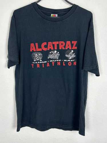 90s Vintage Alcatraz Prison Triathlon Funny T-Shir