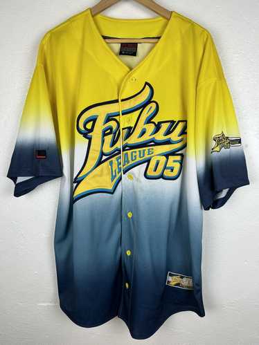 Vintage Fubu League 05 Button-Up MLB Style Fade Je