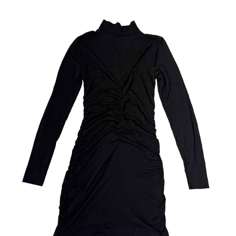 Ganni GANNI Black Ruched Mini Dress Size Small - image 7