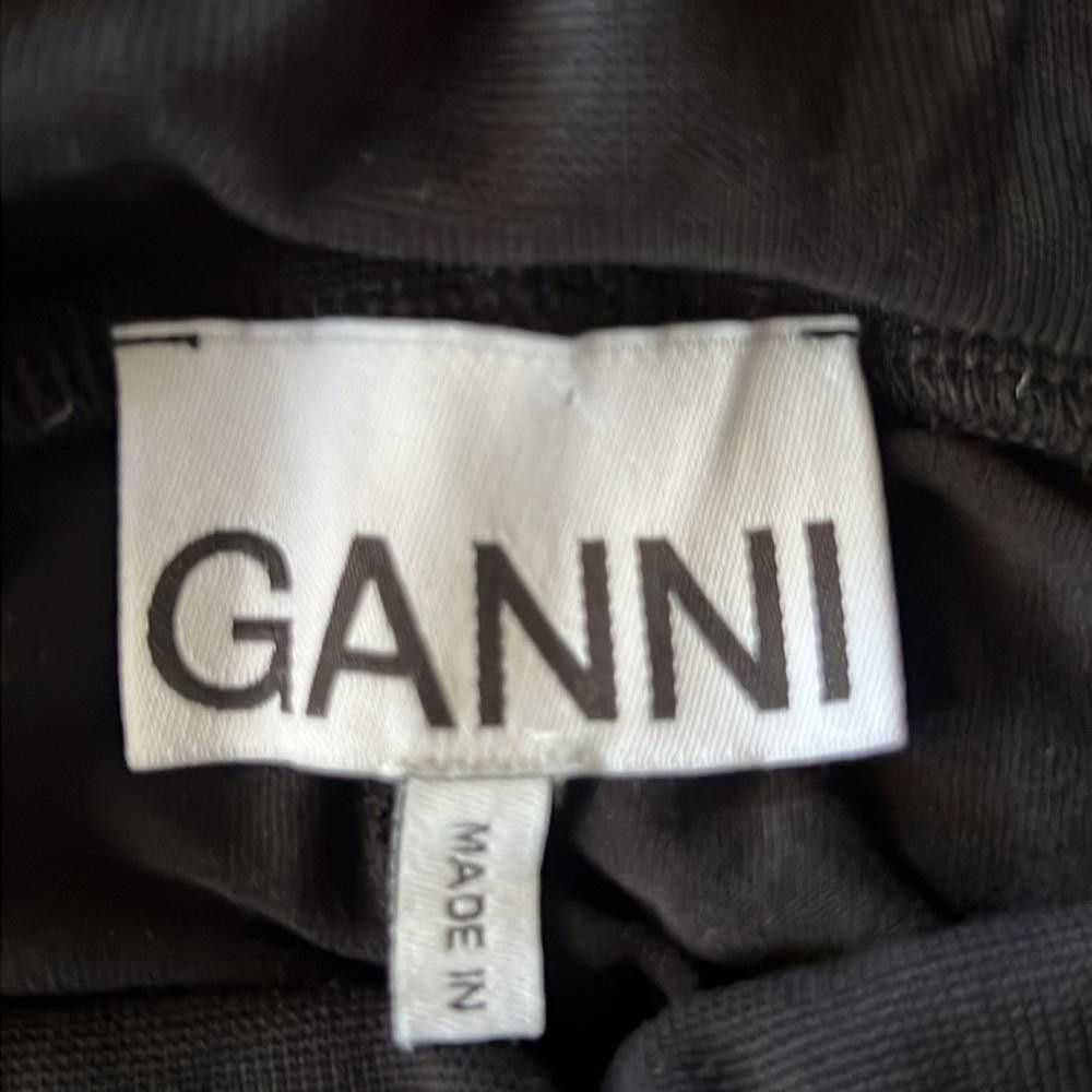 Ganni GANNI Black Ruched Mini Dress Size Small - image 8